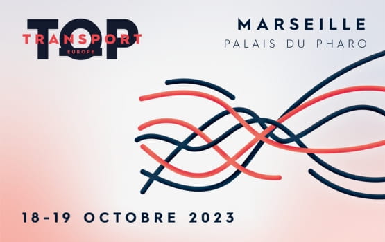 Visual of the Top Transport Europe 2022 event at the Palais du Pharo in Marseille.