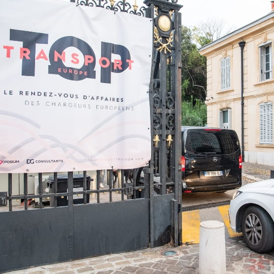 Entrée de l' événement TOP TRANSPORT Europe 2023 au Palais du Pharo 